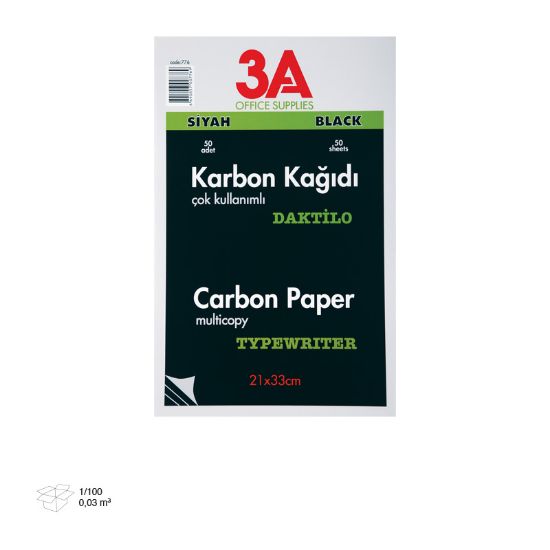 Picture of ARK A4 CARBON PAPER BLACK X50 SHTS 776