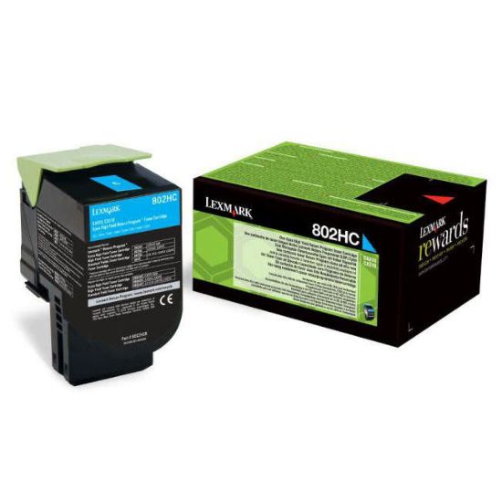 Picture of LEXMARK TONER 80C2HC0 CYAN HIGH CAP