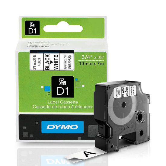 Picture of DYMO TAPE BLK/CLEAR 19MM X 7M 45800