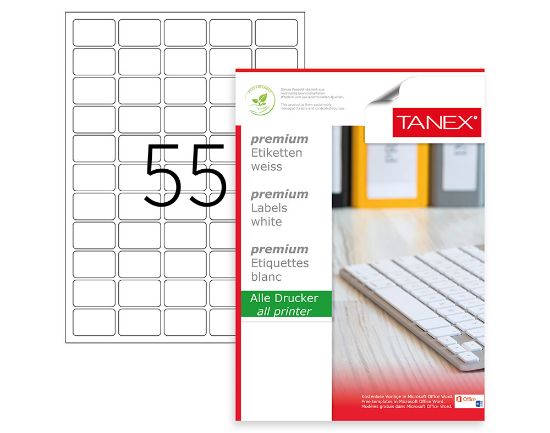 Picture of STICKERS WHITE 37.5X23.5MM 100PCS