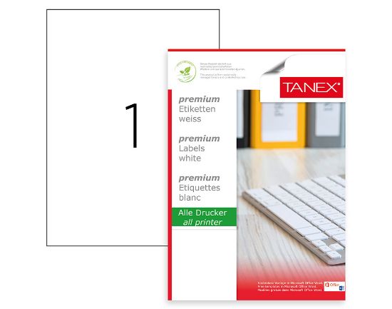 Picture of STICKERS WHITE 205X297MM 100PCS